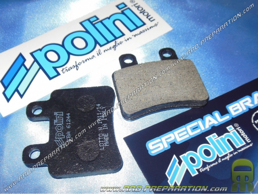 POLINI brake pads front / rear maxi-scooter, scooter, and mécaboite DERBI BOULEVARD, PEUGEOT ELYSTAR, YAMAHA DT R ...