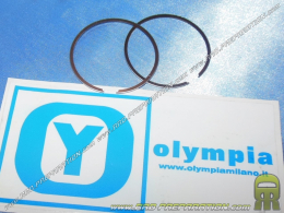 2 segmentos cromados Ø40 X1mm para motor alto OLYMPIA hierro fundido en DERBI euro 1 y 2