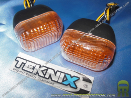 Clignotants TEKNIX Type origine noir / transparent scooter MBK Stunt & YAMAHA SLIDER 2004