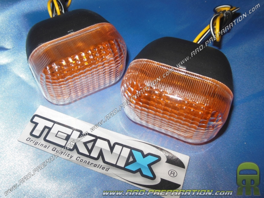 Standard indicators TEKNIX origin black/transparent scooter MBK Stunt & YAMAHA SLIDER 2004