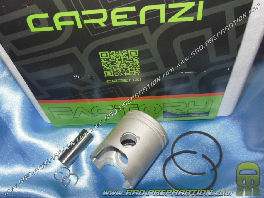 Piston bi segment CARENZI Ø40mm axe 12mm pour kit 50cc fonte sur KEEWAY, CPI,...