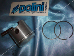 Piston bi segment POLINI Ø50mm axe 12mm pour kit 80cc évolution aluminium sur minarelli am6