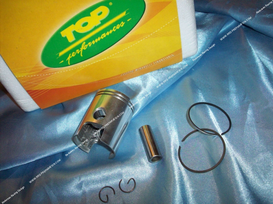 Piston bi-segment TOP PERFORMANCES noir Ø40,3mm pour kit 50cc et origine sur minarelli am6