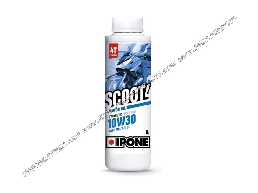 Aceite de motor semisintético 10W30 IPONE SCOOT4, 4 tiempos 1 o 2 Litros a elección