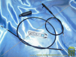 Cable acelerador / gas TEKNIX de dos partes con funda para scooter MBK Nitro, YAMAHA Aerox ... antes de 2004