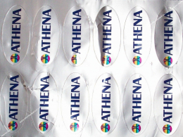 Juego de 12 adhesivos racing ATHENA en aluminio especial alta temperatura