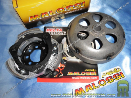 Kit embrayage + cloche clutch bell MALOSSI Ø134mm pour maxiscooter APRILIA, PIAGGIO, DERBI, BENELLI, MALAGUTI, VESPA,...