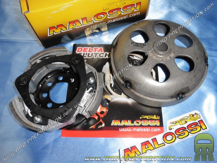 Clutch kit + clutch bell MALOSSI Ø134mm for maxiscooter APRILIA , PIAGGIO , DERBI , BENELLI, MALAGUTI, VESPA,...