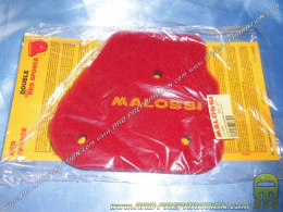 Mousse de filtre à air MALOSSI DOUBLE RED SPONGE pour boite à air d'origine scooter minarelli horizontal (nitro, aerox...)