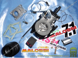 Kit carburation MALOSSI PHBH Ø26mm avec pipe, manchon, collier, durite... pour moto HONDA 75 / 80 MBX, MTX, NSR...