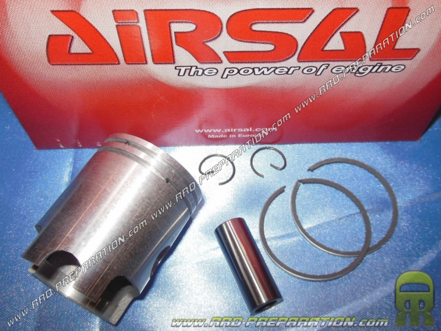 Piston bi segment AIRSAL Ø39mm pour kit 50cc AIRSAL aluminium sur scooter HONDA Bali, Sh, Sgx...