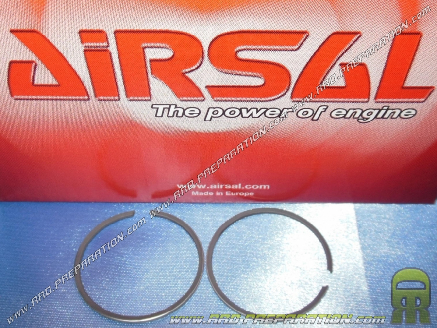 Jeu de 2 segments AIRSAL Ø40 X 1,5mm pour kit 50cc AIRSAL aluminium sur PIAGGIO / GILERA Air (Typhoon, NRG...)