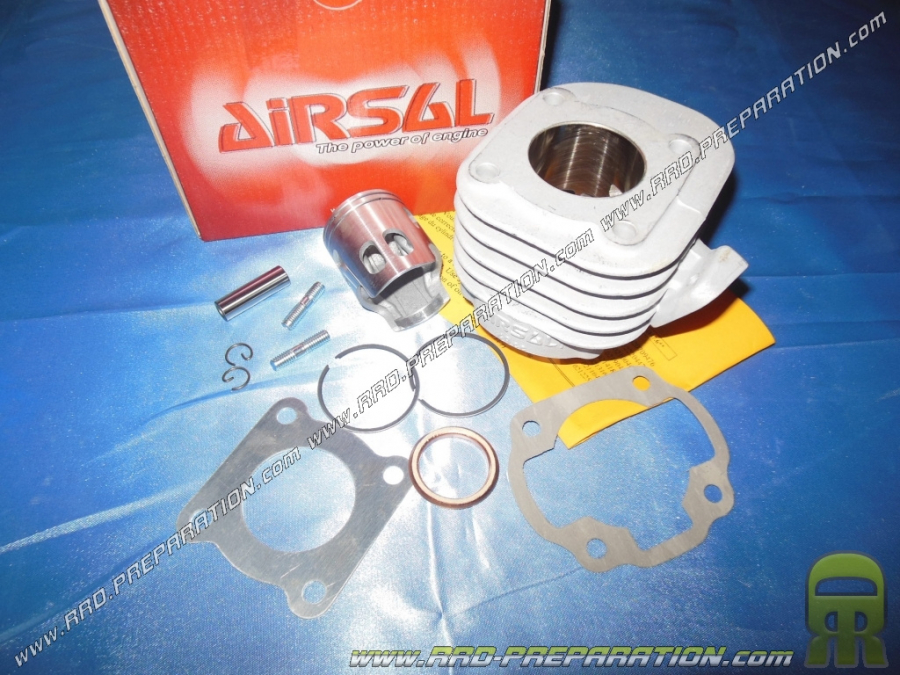 Cylindre - piston sans culasse 50cc Ø40mm AIRSAL T6 aluminium (axe de 10mm) minarelli horizontal air (ovetto, neos, ...)