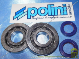 Kit rodamientos cigüeñal + retenes espía POLINI Competición reforzados para scooter PIAGGIO / GILERA (Typhoon, NRG...)