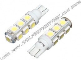 Ampoule clignotant P2R a led, lampe blanche a clips W2,1x9,5d 12V 10W