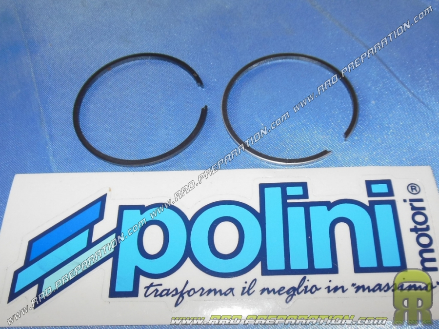 Jeu de 2 segments Ø40,3mm pour kits 50cc POLINI fonte sur minarelli am6