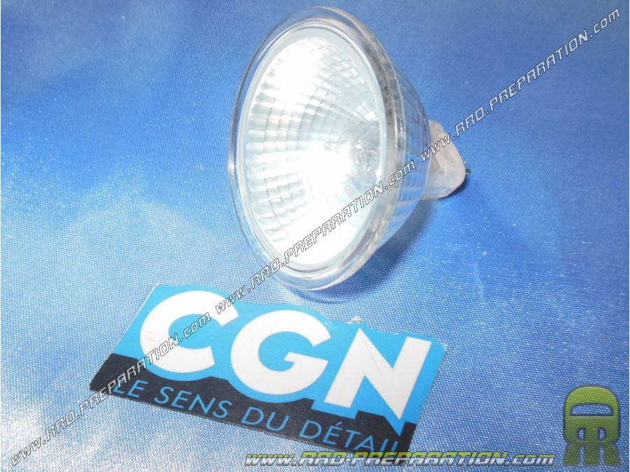 Halogène dichroïque CGN 12V 35W Ø50mm transparent xenon (grand modèle)