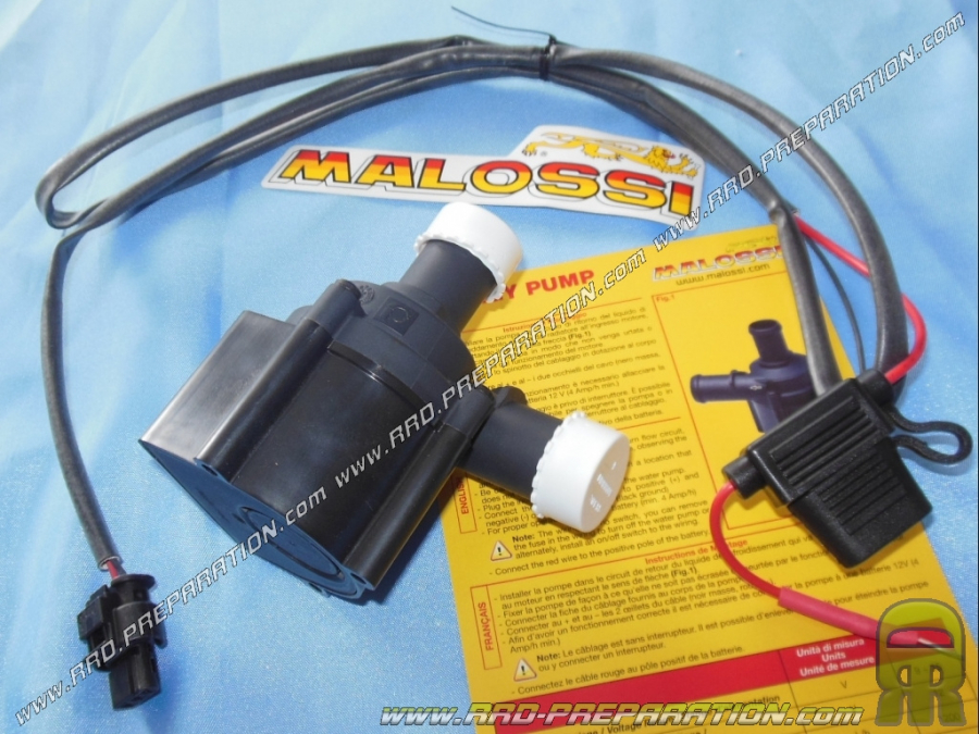 Pompe à eau électrique MALOSSI MHR ENERGY PUMP 12V universelle (mécaboite,  scooter, mob)