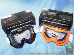 Gafas de motocross PROGRIP 3201 DUAL, pantalla anti-UV y rayas blancas, azules, verdes, naranjas, amarillas, negras, rojas, gris