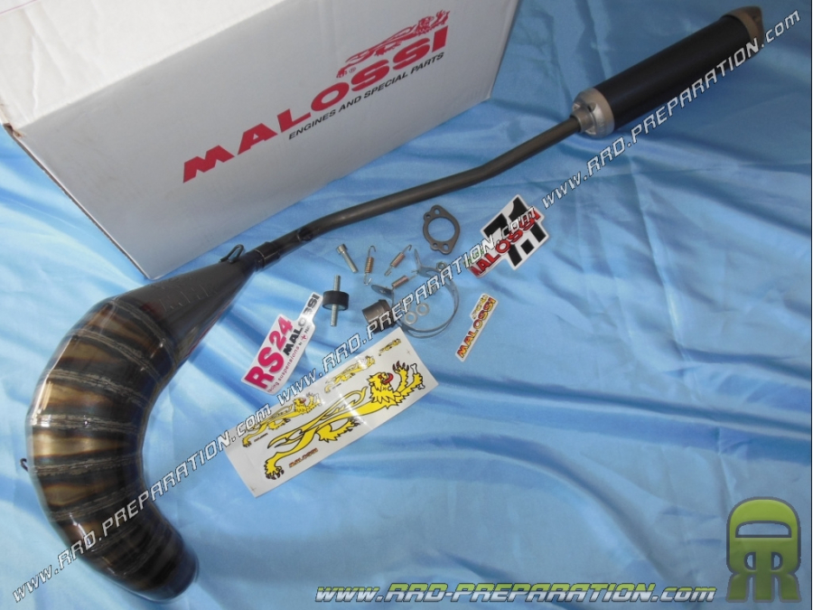 Pot d'échappement MALOSSI MHR SUPERMOTO passage haut spécial 50cc pour DERBI DRD, SM, ENDURO, GILERA RCR…