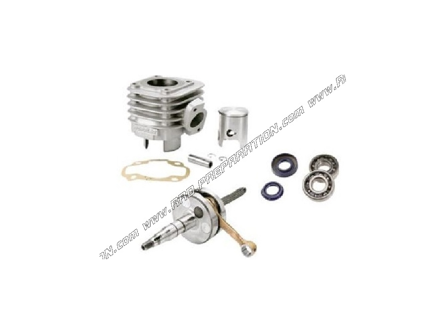 Pack moteur DOPPLER ( kit, vilebrequin, roulement ) pour minarelli horizontal air (ovetto, neos, ...)