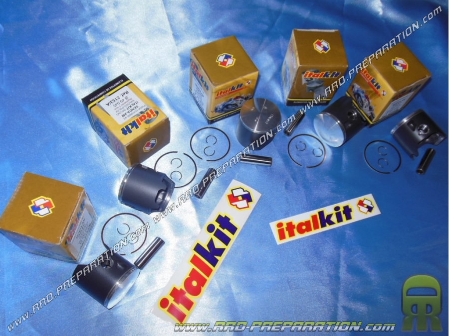 Piston mono segment ITALKIT Ø50mm axe 12mm pour kit MHR team 80cc / Big bore 77cc sur DERBI / minarelli am6 / scooter...