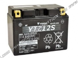 Batterie hautes performances YUASA YTZ12S 12v 11,6A (gel sans entretien) pour moto, mécaboite, scooters...