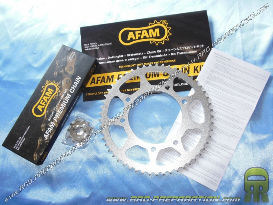 Kit chains AFAM 420/11X53 DERBI SENDA DRD RACING SM 2006 has 2010