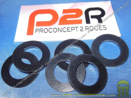 Rondelle de calage en nylon P2R Ø16,5mm X Ø28mm X épaisseur 2mm pour plateau, poulie pour cyclomoteur Peugeot 103, MBK 51...