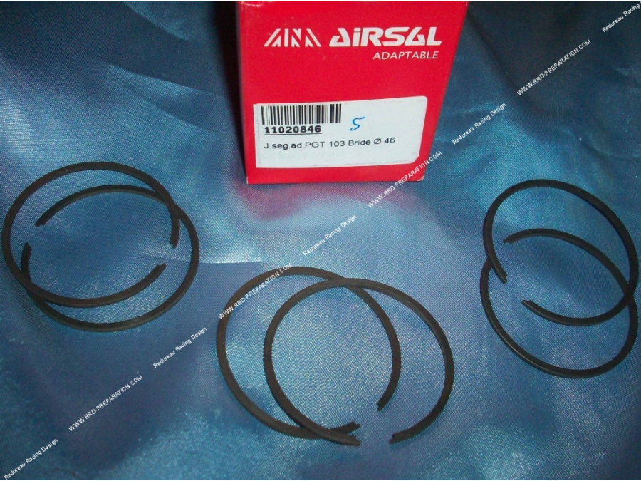 Set of 2 standard segments Ø46 X 1.5mm for AIRSAL air and liquid kit on Peugeot 103/fox/wallaroo