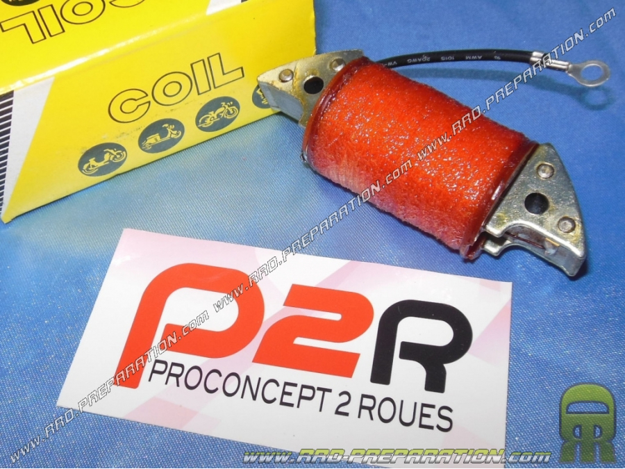 Bobine d'allumage d'origine interne (sur stator) P2R by COIL pour Peugeot 103 allumage a rupteur