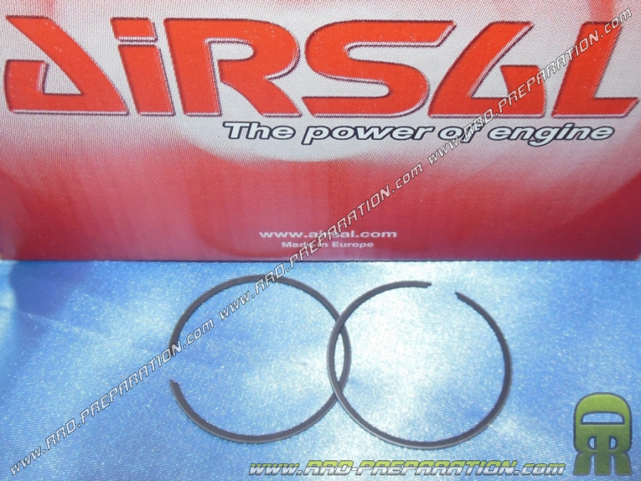 Set of 2 segments Ø48 X 1mm including one chrome hard bent for kit 70cc AIRSAL cast iron luxates on minarelli am6