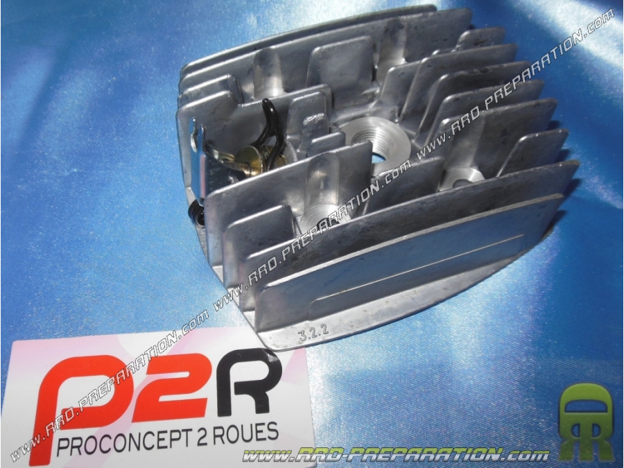 Cylinder head P2R Ø40mm high air compression with decompression Peugeot 103 / fox / wallaroo