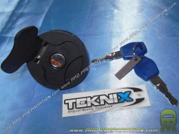 Tapa deposito llave TEKNIX aluminio para moto 50cc DERBI DRD PRO, NRG,...