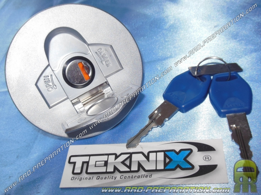 Tapa deposito llave TEKNIX aluminio para moto 50cc PEUGEOT XR6, XR7, RIEJU RS2, RS2 MATRIX,...