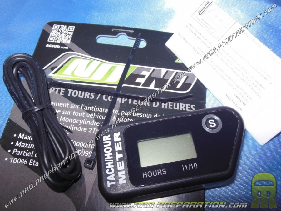 Compteur d'heure digital lcd NO END universel (scooter, mécaboite, moto,  mob)