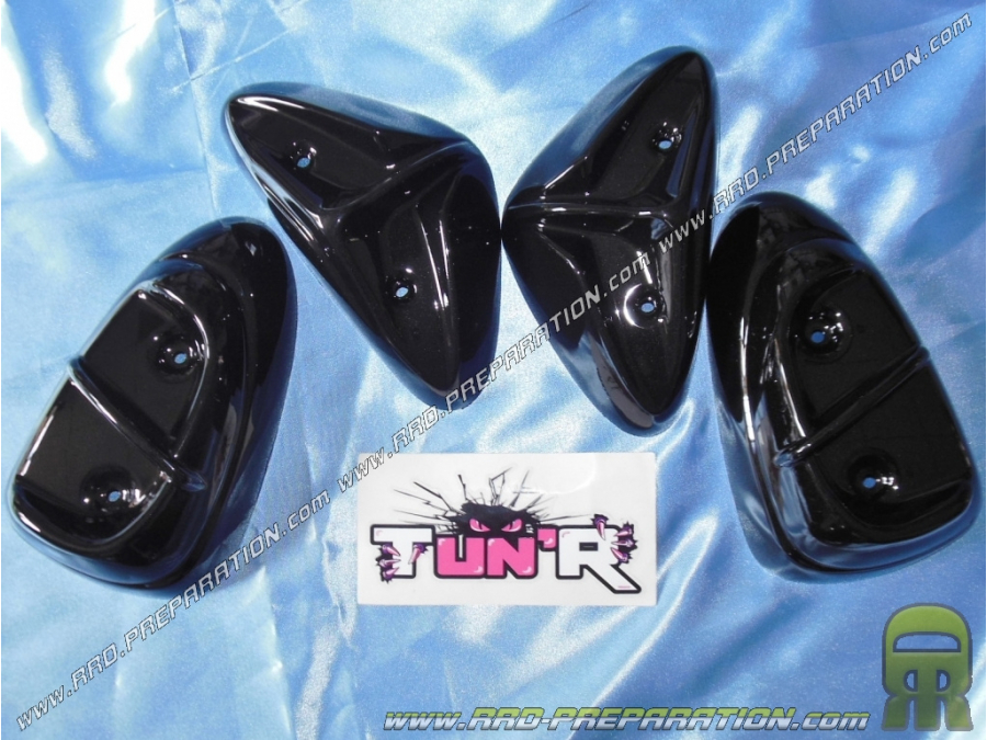 Set of 4 white or black <span translate="no">TUN'R</span> fairing protections for MBK Stunt scooter