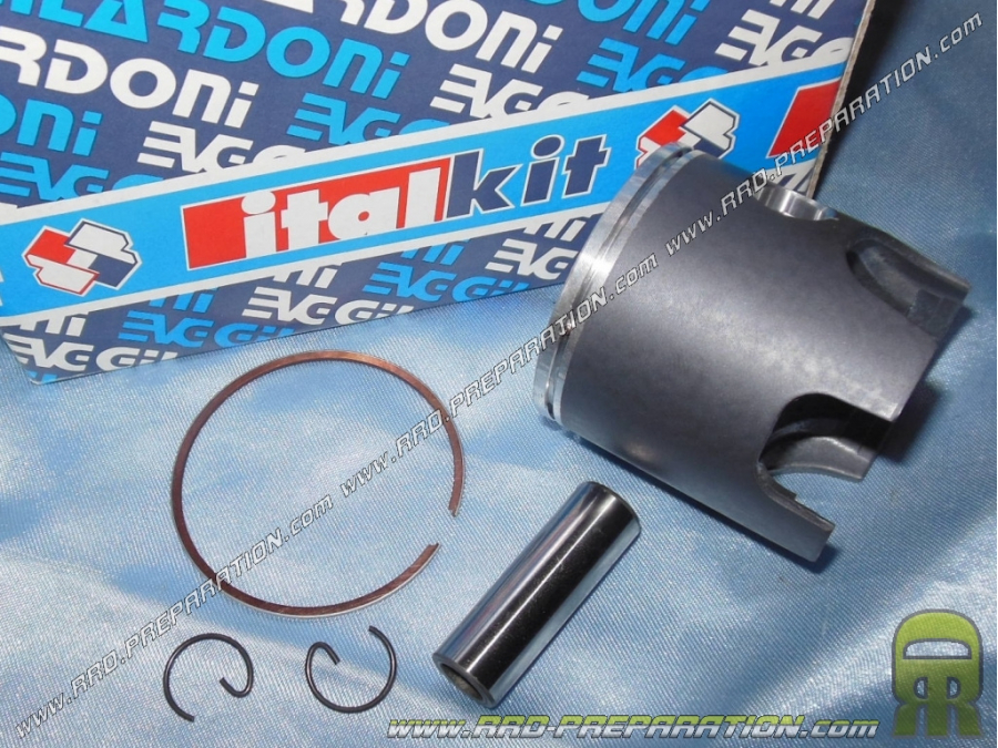 Piston mono segment ITALKIT by VERTEX Ø48mm axe 12mm graphité kit 75cc, 80cc bielle 90mm minarelli am6