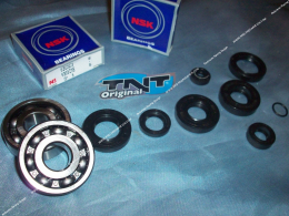 Set of 2 reinforced bearings original size + 7 oil seals + 1 O-ring TNT racing for mécaboite minarelli am6 engine