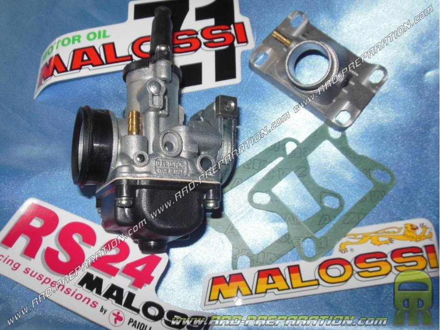 Kit carburation MALOSSI PHBG Ø21mm AS (rigide) avec pipe, joints... pour moto HONDA MT, MB, MTX 50...