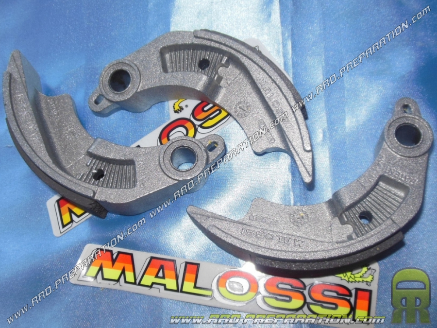 Set of 3 MALOSSI clutch shoes for DELTA CLUTCH clutch on maxi-scooter 125 to 180cc BENELLI, ITALJET, ...
