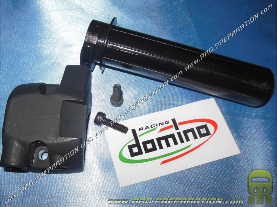 Poignée d’accélérateur DOMINO type origine pour Booster MBK Spirit, Stunt, YAMAHA Bw's, Slider & mécaboite 50cc RIEJU RS2 2007