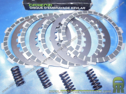 Embrayage complet CARENZI Kevlar 5 disques garnis pour mécaboite moteur DERBI euro 1, 2 & 3