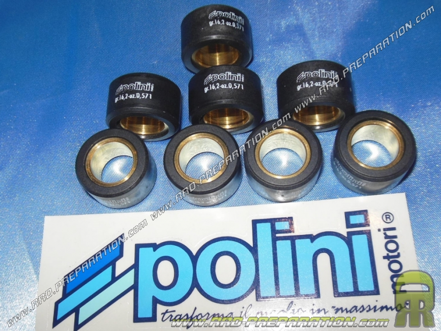 Set of 8 POLINI rollers in Ø25X15mm grammage of your choice