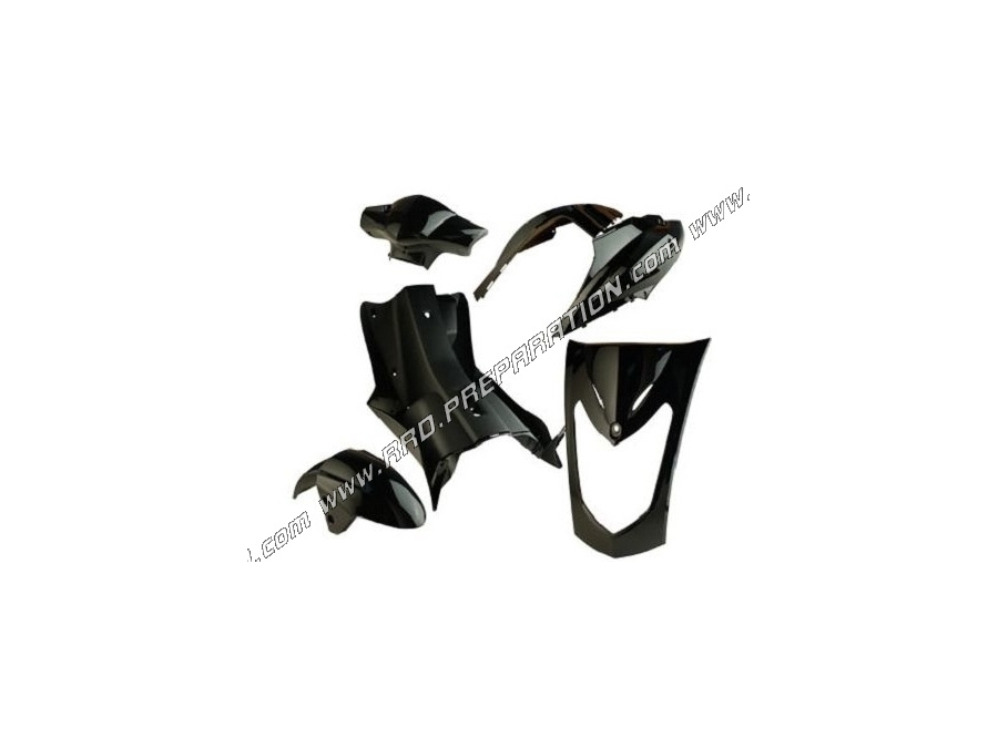 Kit 6 fairing parts <span translate="no">TUN'R</span> 'R for KYMCO AGILITY 50cc and 125cc before 2008 black or white with the ch