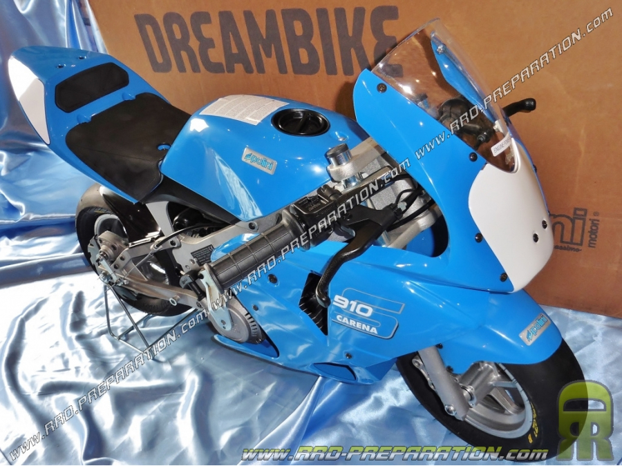 Pocket bike, mini motor bike POLINI 910 CAREENED S AIR 4,2 HP large wheel 6,5 " blue