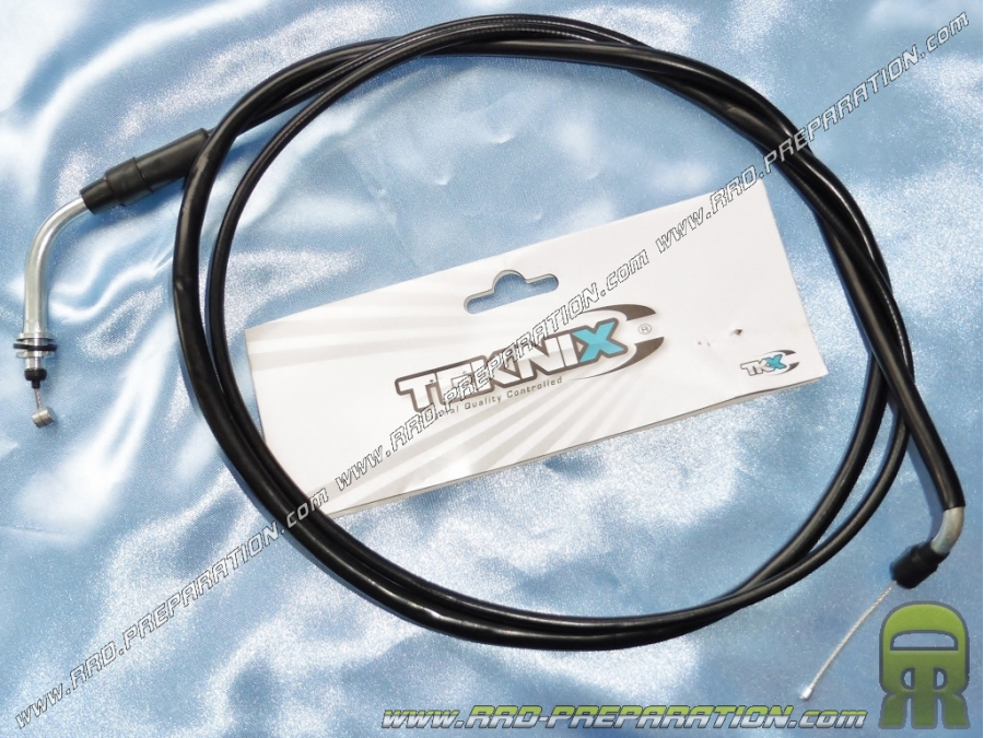 Cable acelerador / gas TEKNIX con funda para scooter de 2 tiempos PEUGEOT KISBEE