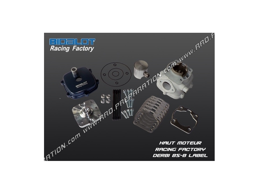 Kit 80cc haut moteur Ø47,6mm BIDALOT RACING FACTORY 2015 (spécial course 44,90mm) DERBI euro 1 & 2