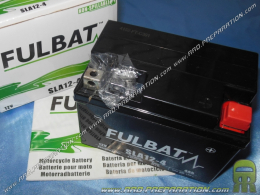 Batterie hautes performances FULBAT SLA12 12v 4A (gel sans entretien) pour moto, mécaboite, scooters...
