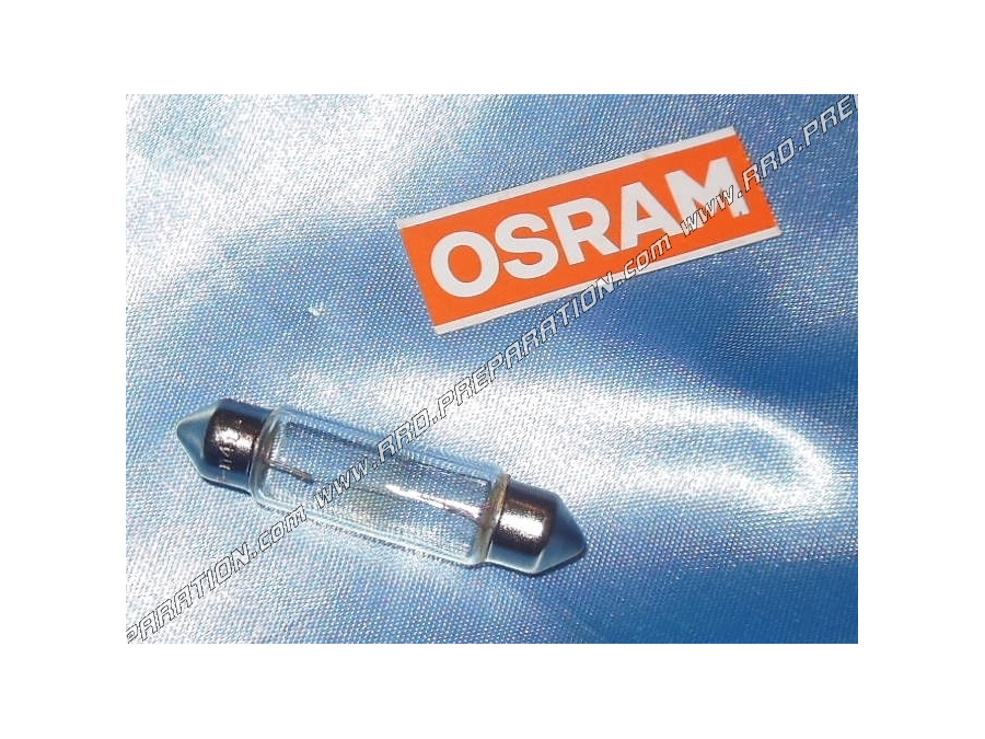 Ampoule / Navette SV8.5-8, éclairage de plaque, plafonnier OSRAM lampe 12V 10W ou 5W au choix